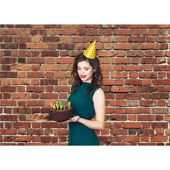 7x5FT Red Brick Wall Backdrop Brick Photography Backdrop Baby Birthday Party - Picture 5 of 8